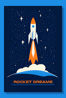 PSD 편집이미지 포스터 상상 불 사람없음 꿈 로켓 발사 우주선 별빛 우주탐험 과학의달 이미지편집 자연요소 별 빛 우주 4월 파일형식