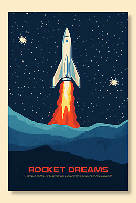 PSD 편집이미지 포스터 상상 불 사람없음 꿈 로켓 발사 우주선 별빛 우주탐험 과학의달 이미지편집 자연요소 별 빛 우주 4월 파일형식