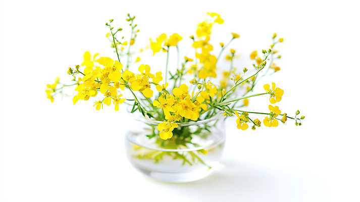 JPG 편집이미지 잎 봄꽃 유리병 사람없음 물 꽃병 유채 편집실사 AI포토 AI콘텐츠 자연요소 식물 꽃 병_용기 봄 CG 파일형식