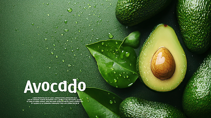 PSD 편집이미지 백그라운드 잎 단면 씨앗 사람없음 초록색 물방울 신선 아보카도 이미지편집 식물 컬러 과일 파일형식