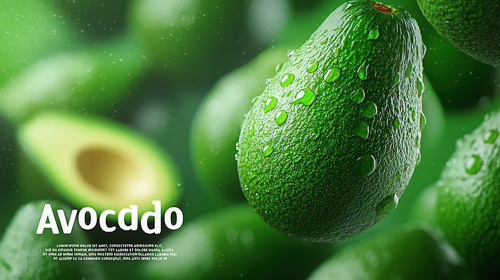 PSD 편집이미지 백그라운드 단면 사람없음 초록색 물방울 신선 아보카도 이미지편집 컬러 과일 파일형식