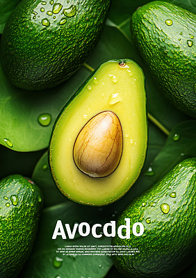 PSD 편집이미지 백그라운드 단면 씨앗 사람없음 초록색 물방울 신선 아보카도 이미지편집 식물 컬러 과일 파일형식