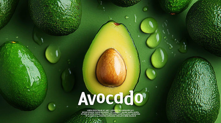 PSD 편집이미지 백그라운드 단면 씨앗 사람없음 초록색 물방울 신선 아보카도 이미지편집 식물 컬러 과일 파일형식