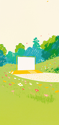 JPG 나무 꽃밭 일러스트 자연 잔디 사람없음 봄풍경 무대 국내일러스트 AI일러스트 AI콘텐츠 식물 꽃 풍경 봄 생태계 파일형식