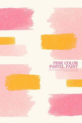PSD 분홍색 일러스트 붓터치 사람없음 페인트 질감 파스텔 국내일러스트 컬러 학용품 파일형식