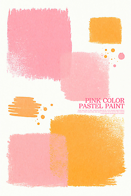 PSD 분홍색 일러스트 붓터치 사람없음 페인트 질감 파스텔 국내일러스트 컬러 학용품 파일형식