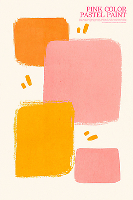 PSD 분홍색 일러스트 붓터치 사람없음 페인트 질감 파스텔 국내일러스트 컬러 학용품 파일형식