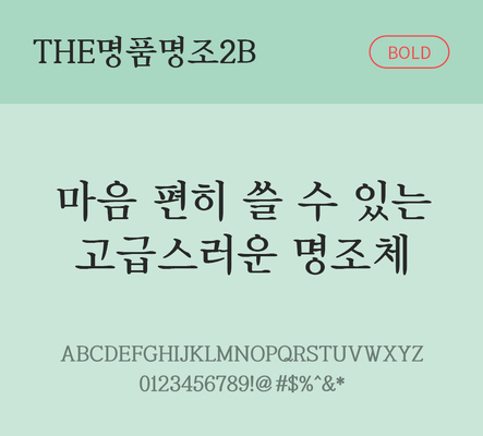 폰트 한글 사람없음 TTF 볼드체 국문폰트 한글폰트 낱개폰트 설치폰트 베이직서체 THE폰트 명품명조2체 문자 파일형식
