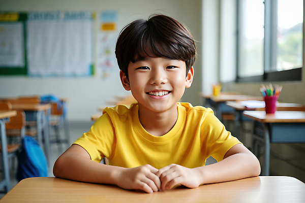 JPG 편집이미지 남자 행복 초등학생 어린이 의자 교실 한명 미소 앉기 소년 상반신 책상 즐거움 의료성형뷰티 소년한명만 편집실사 AI인물포토 AI콘텐츠 1 학생 교육 감정 가구 학교 모션 표정 사람 CG 남자한명만 소년만 파일형식 AI포토