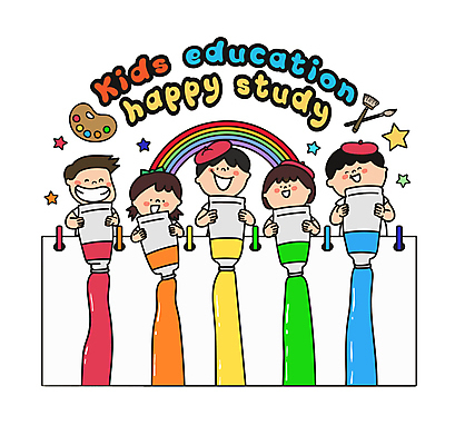 여자 남자 행복 별 어린이 무지개 일러스트 미술 웃음 소녀 소년 여러명 상반신 학습 물감 잡기 붓 팔레트 화가 활기 무지개색 짜기 화가모자 어린이만 예체능 국내일러스트 AI파일 자연요소 직업 모자_잡화 교육 감정 다수 컨셉 모션 문화예술 표정 사람 컬러풀 미술도구 파일형식 벡터