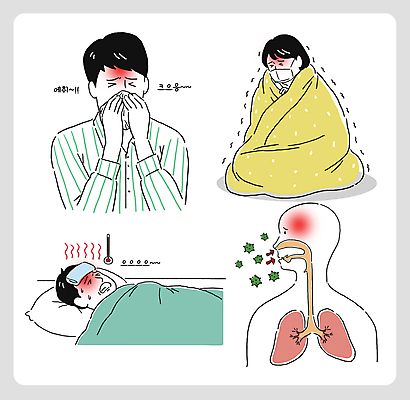 전신 여자 남자 일러스트 베개 사람모양 마스크 상반신 성인 세명 이불 찡그림 바이러스 체온계 감염 손수건 체온 떨림 감싸기 고열 오한 재채기 성인만 코풀기 국내일러스트 AI파일 모양 침구 모션 표정 사람 온도계 온도 증상 파일형식 벡터