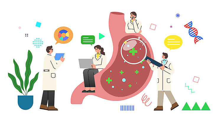 전신 식물 여자 남자 화분 말풍선 일러스트 돋보기 실험 미소 들기 앉기 여러명 성인 노트북 태블릿 건강관리 의사 장기 DNA 연구원 분석 위 십자마크 성인만 국내일러스트 AI파일 직업 다수 컨셉 신체 모션 표정 건강 관리 사람 전자제품 스마트기기 의료진 생명공학 방향 파일형식 벡터