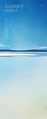 PSD 구름 모래 일러스트 해변 사람없음 파란색 모래사장 고요 여름풍경 감성 밤바다 여름밤 국내일러스트 자연요소 바다 컬러 컨셉 풍경 여름 야간 파일형식 여름_계절