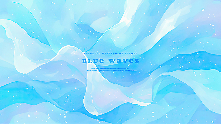 PSD 물결 파도 백그라운드 일러스트 추상 수채화 사람없음 시원함 웨이브 국내일러스트 바다 무늬 파일형식