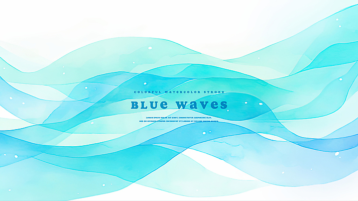PSD 물결 파도 백그라운드 일러스트 추상 수채화 사람없음 시원함 웨이브 국내일러스트 바다 무늬 파일형식