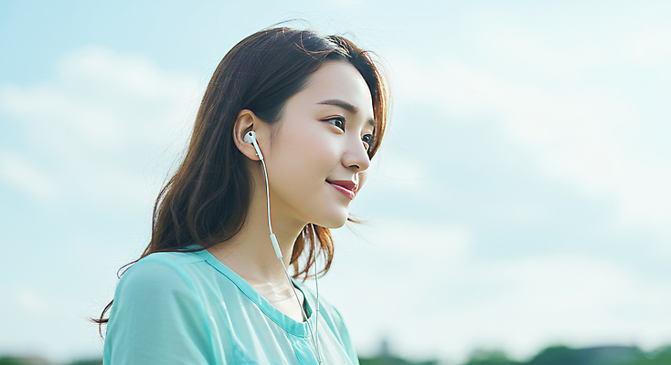 JPG 구름 편집이미지 우먼라이프 공원 여자 이어폰 하늘 한명 미소 상반신 성인 일상 옆모습 햇빛 뷰티풀 의료성형뷰티 성인여자한명만 편집실사 AI인물포토 AI콘텐츠 자연요소 1 라이프스타일 공공시설 뷰포인트 음향기기 표정 사람 라이프 태양 CG 여자한명만 성인여자만 파일형식 AI포토