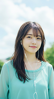 JPG 구름 편집이미지 우먼라이프 응시 공원 여자 이어폰 하늘 한명 미소 상반신 성인 일상 햇빛 뷰티풀 의료성형뷰티 성인여자한명만 편집실사 AI인물포토 AI콘텐츠 자연요소 1 라이프스타일 시선 공공시설 음향기기 표정 사람 라이프 태양 CG 여자한명만 성인여자만 파일형식 AI포토