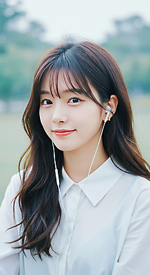 JPG 편집이미지 우먼라이프 응시 공원 여자 이어폰 와이셔츠 한명 미소 상반신 성인 일상 뷰티풀 청순 의료성형뷰티 성인여자한명만 편집실사 AI인물포토 AI콘텐츠 1 라이프스타일 시선 공공시설 음향기기 컨셉 셔츠 표정 사람 라이프 CG 여자한명만 성인여자만 파일형식 AI포토