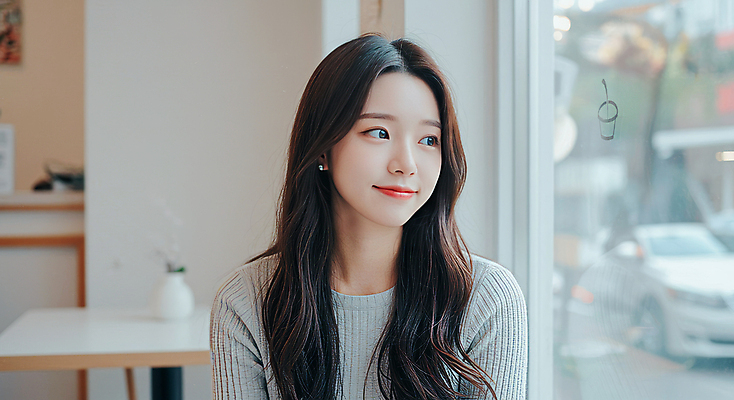 JPG 편집이미지 우먼라이프 여자 창문 식탁 한명 미소 앉기 상반신 성인 일상 카페 니트 무선이어폰 뷰티풀 의료성형뷰티 성인여자한명만 편집실사 AI인물포토 AI콘텐츠 1 라이프스타일 이어폰 상의 모션 탁자 표정 사람 라이프 상점 CG 여자한명만 성인여자만 파일형식 AI포토