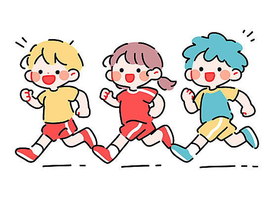 전신 여자 남자 행복 어린이 일러스트 함께함 웃음 소녀 소년 세명 친구 달리기 즐거움 러닝 어린이만 일러캐릭터 AI파일 캐릭터 감정 컨셉 관계 모션 표정 사람 파일형식 벡터