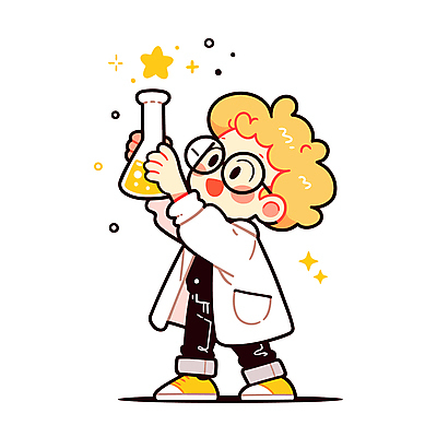 전신 남자 별 어린이 일러스트 실험 한명 들기 소년 반짝임 노란색 관찰 실험복 과학자 즐거움 삼각플라스크 소년한명만 안경낌 일러캐릭터 AI파일 자연요소 직업 캐릭터 1 감정 안경 컬러 과학 모션 사람 가운 플라스크 학자 남자한명만 소년만 파일형식 벡터