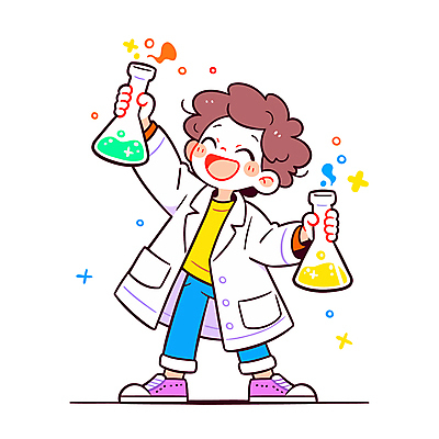 전신 남자 어린이 일러스트 실험 한명 들기 소년 반짝임 관찰 실험복 과학자 즐거움 삼각플라스크 소년한명만 일러캐릭터 AI파일 직업 캐릭터 1 감정 과학 모션 사람 가운 플라스크 학자 남자한명만 소년만 파일형식 벡터