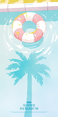 PSD 여유 하늘색 일러스트 수영장 그림자 사람없음 물 여름휴가 야자수 반사 평화 시원함 감성 물결파장 튜브 국내일러스트 자연요소 나무 감정 물결 컨셉 휴가 파란색 파일형식 여름_계절