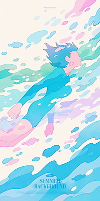 PSD 여자 여유 물결 바다 하늘색 일러스트 한명 성인 물 여름휴가 평화 수중 시원함 잠수 물거품 감성 성인여자한명만 국내일러스트 자연요소 1 감정 컨셉 휴가 사람 파란색 거품 여자한명만 성인여자만 파일형식 여름_계절