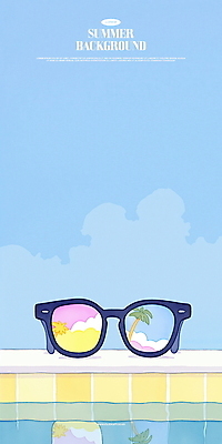 PSD 구름 여유 하늘색 일러스트 하늘 수영장 사람없음 물 여름휴가 선글라스 야자수 반사 평화 시원함 타일 감성 국내일러스트 자연요소 나무 감정 안경 컨셉 휴가 파란색 파일형식 여름_계절