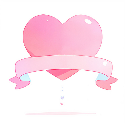 JPG 리본 분홍색 일러스트 사랑 사람없음 귀여움 로맨틱 광택 하트프레임 국내일러스트 AI일러스트 AI콘텐츠 감정 컬러 컨셉 프레임 하트 파일형식