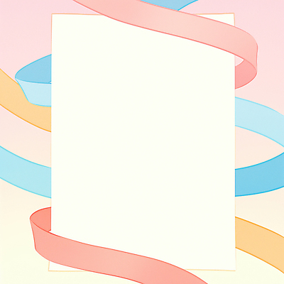 JPG 리본 분홍색 일러스트 사각프레임 사람없음 귀여움 로맨틱 국내일러스트 AI일러스트 AI콘텐츠 컬러 컨셉 프레임 사각형 파일형식