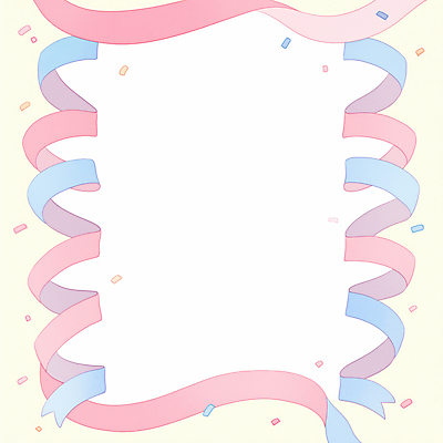 JPG 리본 분홍색 일러스트 프레임 사람없음 귀여움 로맨틱 꽃가루 국내일러스트 AI일러스트 AI콘텐츠 컬러 컨셉 가루 파일형식