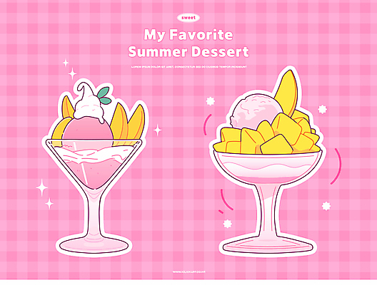 분홍색 스티커 일러스트 아이스크림 사람없음 여름 반짝임 세트 귀여움 달콤 시원함 체크무늬 복숭아 유리그릇 빙수그릇 망고빙수 국내일러스트 AI파일 그릇 계절 컬러 컨셉 무늬 과일 모션 유리 디저트 맛 빙수 파일형식 벡터
