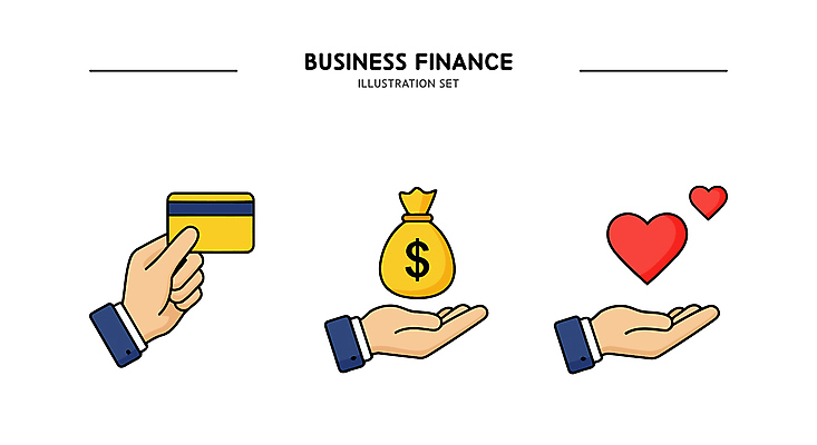 아이콘 손 비즈니스 사랑 들기 신체부위 금융 세트 달러 하트 신용카드 돈자루 2D아이콘 AI파일 모양 감정 돈 모션 사람 경제 파일형식 벡터