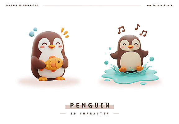 PSD 편집이미지 두마리 음표 물놀이 어류 미소 들기 사람없음 3D 귀여움 기쁨 즐거움 튀는물 웅덩이 펭귄캐릭터 편집3D 기호 감정 음악 동물캐릭터 컨셉 2 모션 놀이 표정 수중동물 디지털합성 펭귄 액체표현 스플래쉬 파일형식