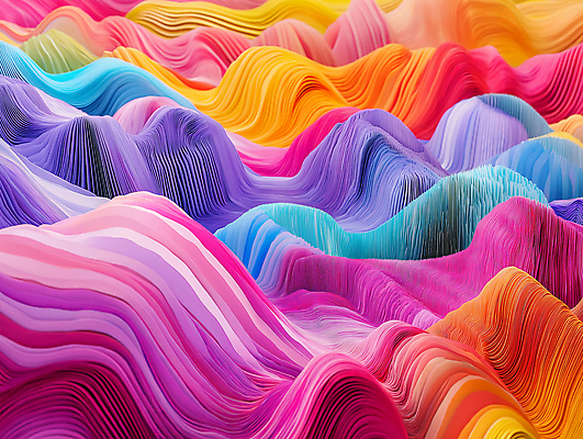 JPG 편집이미지 종이 백그라운드 곡선 추상 사람없음 컬러풀 페이퍼아트 혼합 입체 지형 층 경관 편집실사 AI컴퓨터그래픽 AI콘텐츠 선 컬러 무늬 풍경 CG 파일형식