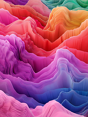 JPG 편집이미지 종이 백그라운드 곡선 추상 사람없음 컬러풀 페이퍼아트 혼합 입체 지형 층 경관 편집실사 AI컴퓨터그래픽 AI콘텐츠 선 컬러 무늬 풍경 CG 파일형식