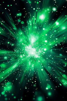 JPG 편집이미지 별 백그라운드 추상 사람없음 초록색 빛 반짝임 에너지 폭발 은하 편집실사 AI컴퓨터그래픽 AI콘텐츠 자연요소 컬러 무늬 모션 우주 CG 파일형식