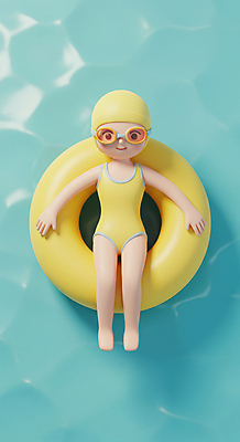 JPG 전신 편집이미지 여자 수영복 물결 어린이 하늘색 물놀이 한명 소녀 여름 3D 기댐 물안경 즐거움 수영모 튜브 워터파크 소녀한명만 편집3D AI컴퓨터그래픽 AI콘텐츠 1 옷 계절 감정 모션 놀이 수영장 사람 파란색 디지털합성 수영용품 여자한명만 소녀만 파일형식