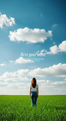 전신 PSD 구름 편집이미지 여행 자연 하늘 휴식 한명 풍경 잔디 초원 성인 뒷모습 초록색 평화 고요 여름풍경 지평선 힐링 성인여자한명만 이미지편집 자연요소 식물 1 뷰포인트 컬러 컨셉 사람 생태계 여자한명만 성인여자만 파일형식 여름_계절