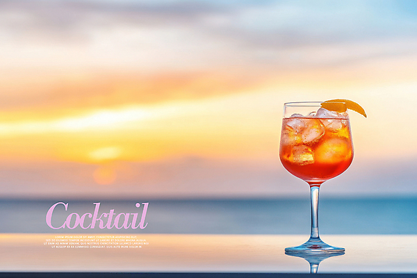 PSD 구름 편집이미지 음료 바다 하늘 휴가 풍경 사람없음 햇빛 노을 얼음 칵테일 칵테일잔 냉음료 레몬장식 수평선 이미지편집 자연요소 술잔 주류 장식 태양 레몬 파일형식