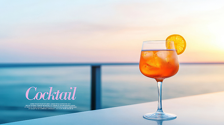 PSD 편집이미지 음료 바다 하늘 휴가 풍경 사람없음 노을 얼음 칵테일 시원함 칵테일잔 냉음료 이미지편집 자연요소 술잔 주류 파일형식