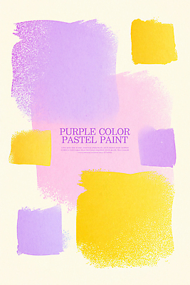 PSD 백그라운드 일러스트 수채화 사람없음 노란색 사각형 보라색 파스텔톤 국내일러스트 도형 컬러 파일형식