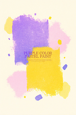 PSD 백그라운드 일러스트 수채화 사람없음 노란색 사각형 보라색 파스텔톤 국내일러스트 도형 컬러 파일형식