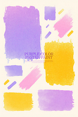 PSD 백그라운드 일러스트 수채화 사람없음 노란색 사각형 보라색 파스텔톤 국내일러스트 도형 컬러 파일형식