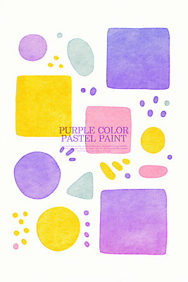 PSD 백그라운드 일러스트 수채화 사람없음 노란색 사각형 보라색 원형 파스텔톤 국내일러스트 도형 컬러 파일형식
