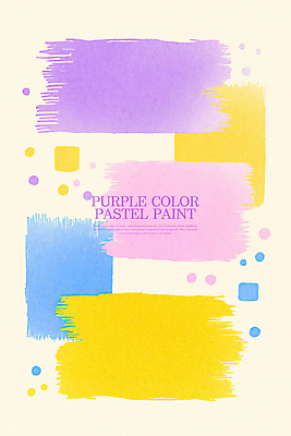 PSD 백그라운드 일러스트 수채화 사람없음 노란색 사각형 보라색 파스텔톤 국내일러스트 도형 컬러 파일형식