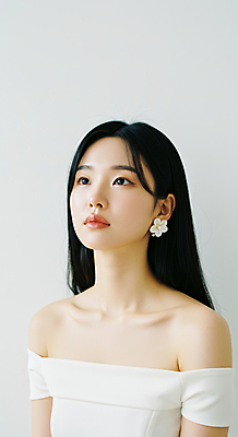 JPG 편집이미지 응시 여자 꽃 웨딩드레스 결혼식 한명 상반신 성인 귀걸이 우아함 의료성형뷰티 성인여자한명만 웨딩촬영 세련 편집실사 AI인물포토 AI콘텐츠 식물 1 시선 드레스 결혼 컨셉 장신구 사람 CG 기념사진 여자한명만 성인여자만 파일형식 AI포토