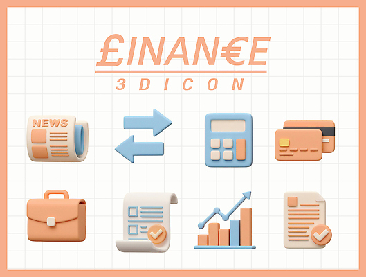 PSD 아이콘 화살표 서류가방 그래프 사람없음 3D아이콘 3D 계산기 신용카드 신문 뉴스 체크표시 문서 상승 살구색 편집3D 컬러 컨셉 가방 문구용품 간행물 금융 장비 디지털합성 확인 파일형식