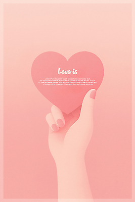 PSD 손 분홍색 프로포즈 일러스트 사랑 들기 신체부위 하트 국내일러스트 모양 감정 컬러 모션 사람 파일형식